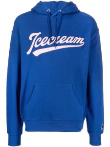 ICECREAM hoodie à logo brodé - Bleu