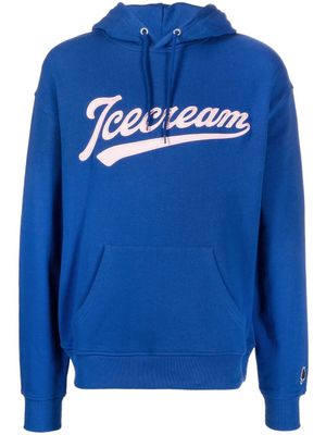 ICECREAM hoodie à logo brodé - Bleu