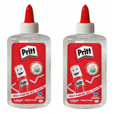 Pritt Multi Glue alleslijm - 2x - fles 150 gr - hobbylijm - knutsellijm - voor diverse materialen
