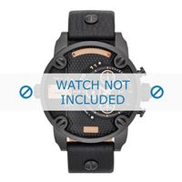 Horlogeband Diesel DZ7291 Leder Zwart 24mm