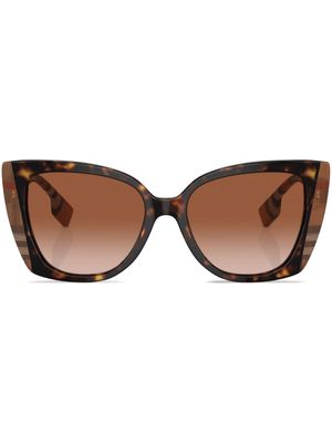Burberry Eyewear lunettes de soleil à effet écailles de tortue - Marron