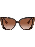 Burberry Eyewear lunettes de soleil à effet écailles de tortue - Marron