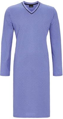 Blauw katoenen heren nachthemd van Ringella