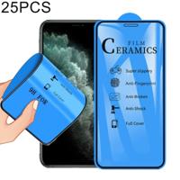 25 stuks 2.5 D volledige lijm volledige cover keramiek film voor iPhone X/XS/11 Pro
