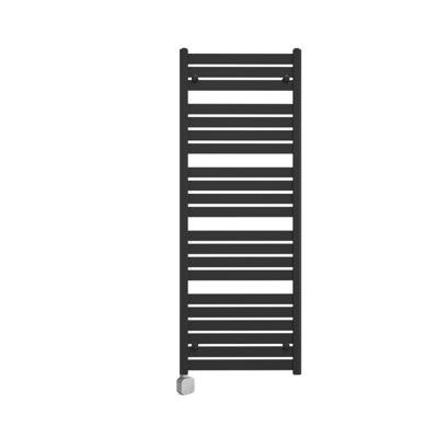 Electrische Wifi Radiator Sanicare HPW Carini Moda 160x60 cm Mat Zwart Met Thermostaat Zilver Linksonder