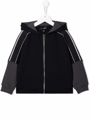 Emporio Armani Kids veste zippée à capuche - Bleu