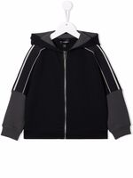 Emporio Armani Kids veste zippée à capuche - Bleu