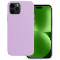 Basey iPhone 15 Pro Hoesje Siliconen Back Cover Case - iPhone 15 Pro Hoes Silicone Case Hoesje - Lila
