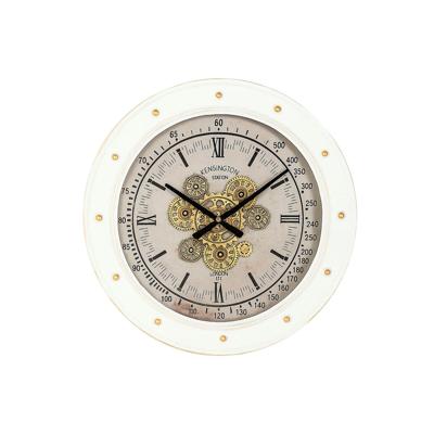 Muurklok Home ESPRIT Wit Metaal Loft 60 x 9 x 60 cm
