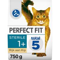 Droogvoer voor volwassen katten sterile 750g stazak PERFECT FIT - Mars