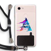 Abstract Spectrum: Pixel 3 XL Transparant Hoesje met koord