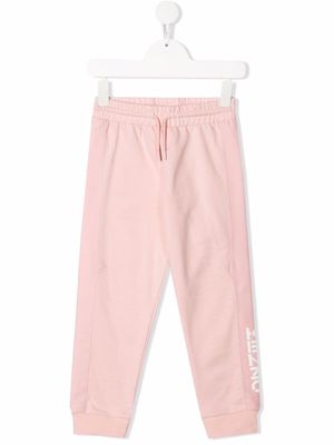 Kenzo Kids pantalon de jogging à logo imprimé - Rose