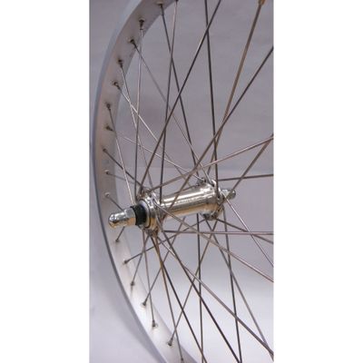 Voorwiel 20-1.75 alu/SH32 zilver RVS spaak 14