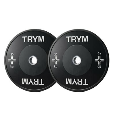 TRYM Bumperplate set 2 x 20 - Zwart - 50 mm