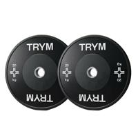 TRYM Bumperplate set 2 x 20 - Zwart - 50 mm
