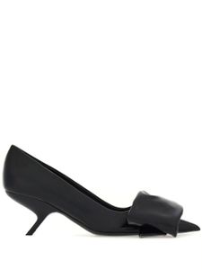 Ferragamo escarpins en cuir à détail de nœud 105 mm - Noir
