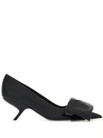 Ferragamo escarpins en cuir à détail de nœud 105 mm - Noir