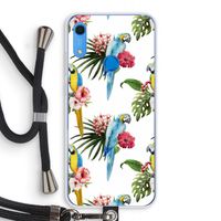 Kleurrijke papegaaien: Huawei Y6s Transparant Hoesje met koord