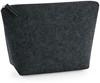 Atlantis BG724 Felt Accessory Bag - Charcoal-Melange - S (16 x 12,5 x 6 cm)