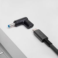 Akyga AK-ND-C09 tussenstuk voor kabels USB-C 4.5 x 3.0 mm Zwart - thumbnail