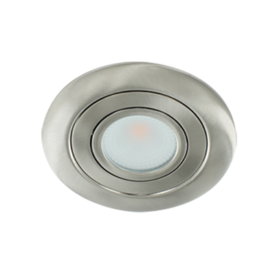 LED spot XL kantelbaar 5Watt rond NIKKEL IP65 dimbaar