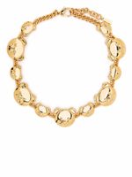 Moschino collier ras-de-cou à motif Teddy Bear Signature - Or - thumbnail