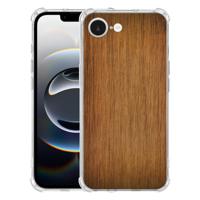 Apple iPhone 16e Hoesje - Donker Hout TPU Antishock