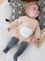 Babypyjama met lange mouwen zand - thumbnail