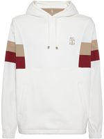 Brunello Cucinelli hoodie à logo imprimé - Blanc