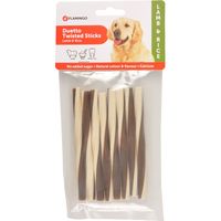 Hondensnack Duetto Twist Sticks Lam en Rijst 85 gr 85 gr Flamingo - thumbnail
