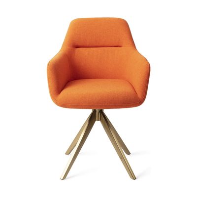 Jesper Home Kinko eetkamerstoel Tangerine turn gold