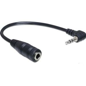 Delock 65397 Kabel Audio Stereo 2,5 mm male haaks > 3,5 mm female 3-pins 14cm