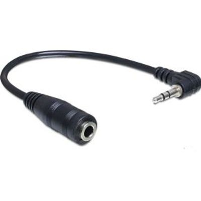 Delock 65397 Kabel Audio Stereo 2,5 mm male haaks > 3,5 mm female 3-pins 14cm
