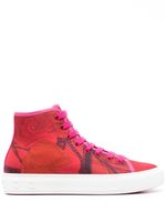 Ferragamo baskets montantes à imprimé graphique - Rouge