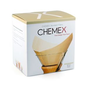 Chemex koffiefilters - FSU-100 Bonded (gevouwen) &amp; natuurlijk - 100 stuks