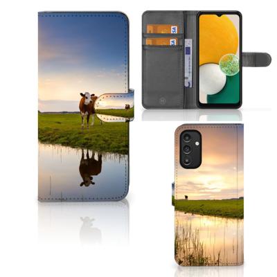 Samsung Galaxy A14 4G | Telefoonhoesje | Met pasjeshouder | Koe