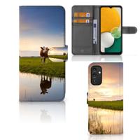 Samsung Galaxy A14 4G | Telefoonhoesje | Met pasjeshouder | Koe