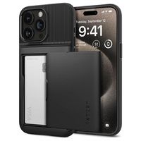 iPhone 15 Pro Max Spigen Slim Armor CS Hoesje - Zwart