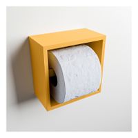 Mondiaz EASY Toiletrolhouder solid surface in- en opbouw 16x16 cm kleur Ocher