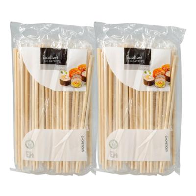 Sushi eetstokjes/chopsticks - 100x paar - bamboe hout - naturel - Chinees/japans Sushi eetstokjes/chopsticks - 100x paar - bamboe hout - naturel - Chinees/japans