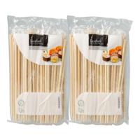 Sushi eetstokjes/chopsticks - 100x paar - bamboe hout - naturel - Chinees/japans