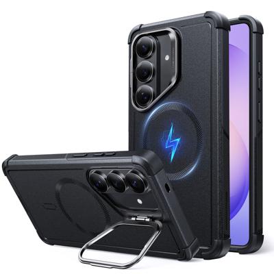 Galaxy S26 Cyber Tough Magnetic Case (Stash Stand) - Black