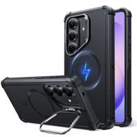 Galaxy S26 Cyber Tough Magnetic Case (Stash Stand) - Black