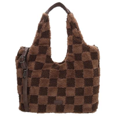 Beagles Fluffy Teddy Shopper/Schoudertas Foz Donker Bruin