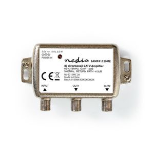 Nedis CATV-Versterker | 12 dB | 85-1218 MHz | Zilver | 1 stuks - SAMP41120ME SAMP41120ME