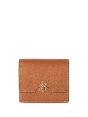 Burberry portefeuille pliant à plaque TB - Marron
