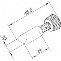 Ersa 0102CDLF100/SB Soldeerpunt Beitelvorm Grootte soldeerpunt 10 mm Lengte soldeerpunt: 45.5 mm Inhoud: 1 stuk(s)