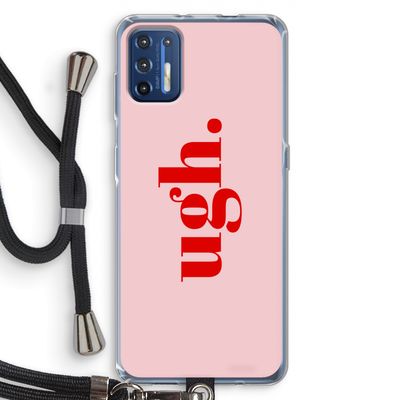 Ugh: Motorola Moto G9 Plus Transparant Hoesje met koord