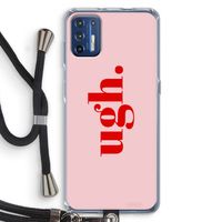 Ugh: Motorola Moto G9 Plus Transparant Hoesje met koord