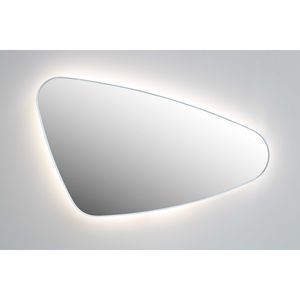 Spiegel Organisch INK SP23 120x70 cm Met Verlichting en Spiegelverwarming Links Geborsteld Koper Ink